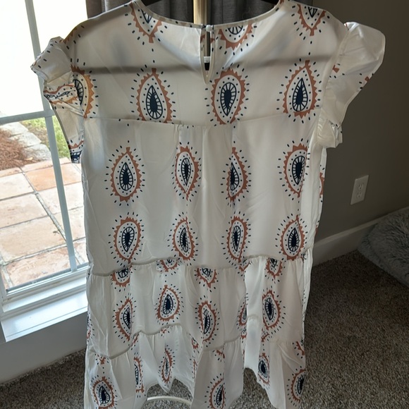 NWOT SHEIN Ruffle Cap Sleeve Dress Medium - Picture 3 of 3